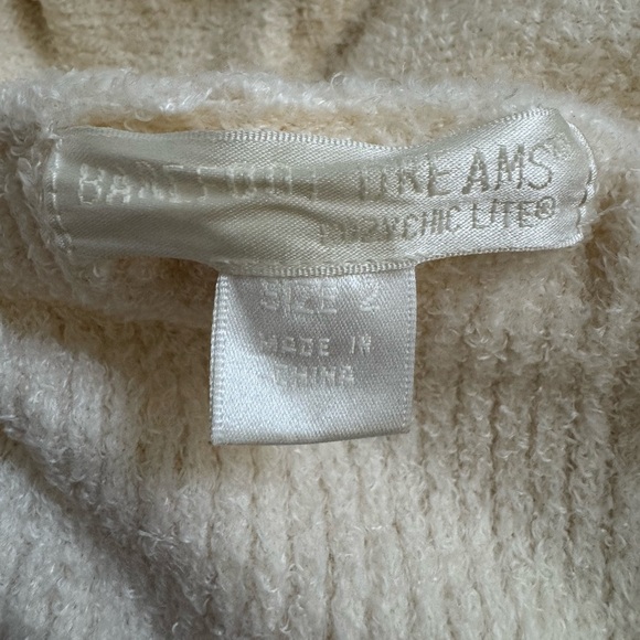 Barefoot Dreams CozyChic Lite Ribbed Robe Ivory Size 2 Soft Luxury Loungewear - Picture 4 of 10